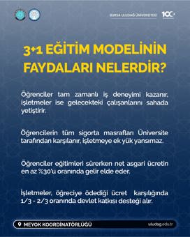 BUÜ’de 3+1 İME Modeli Uygulaması Başlıyor