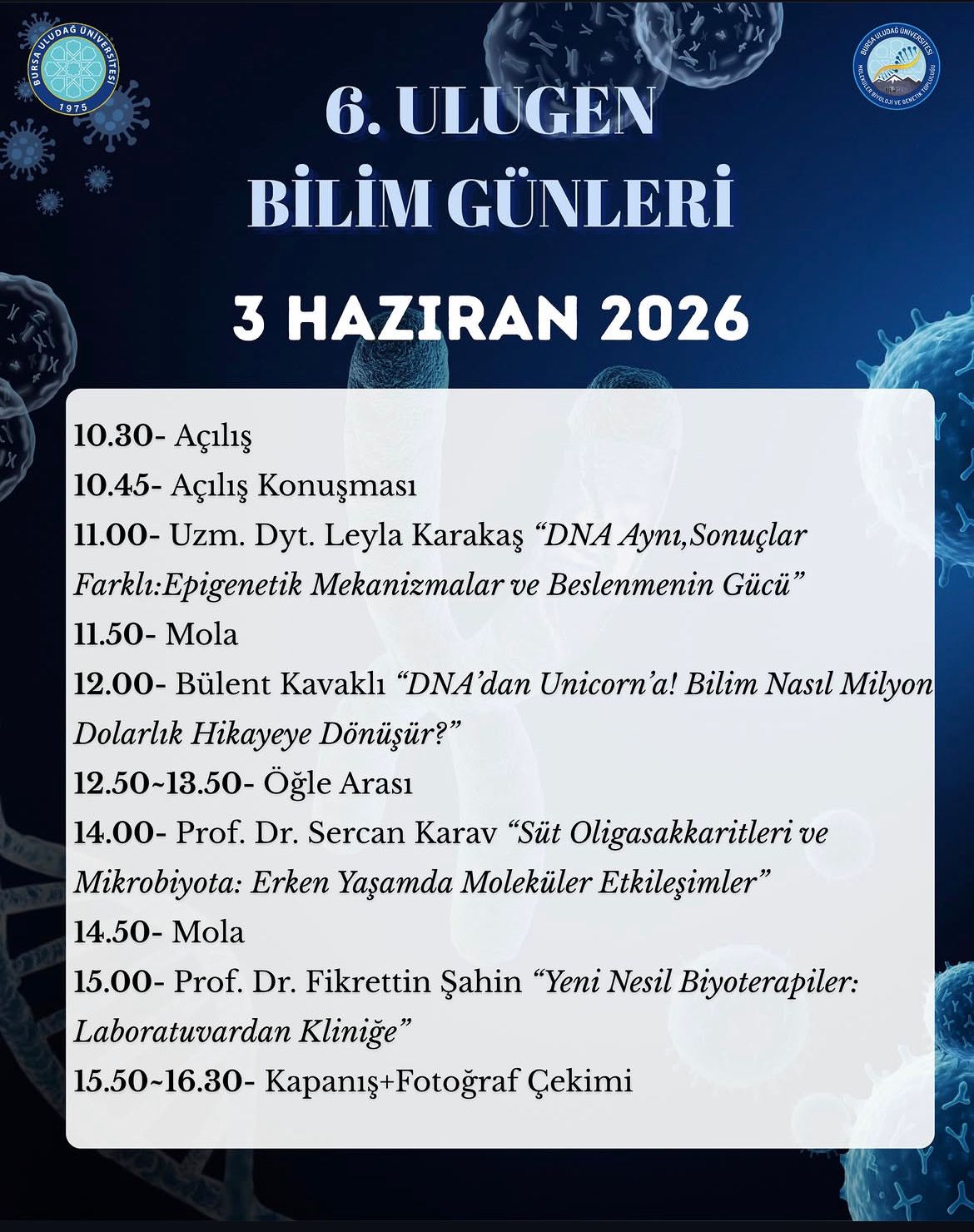 Etkinlik (Moleküler Biyoloji ve Genetik Bölümü)