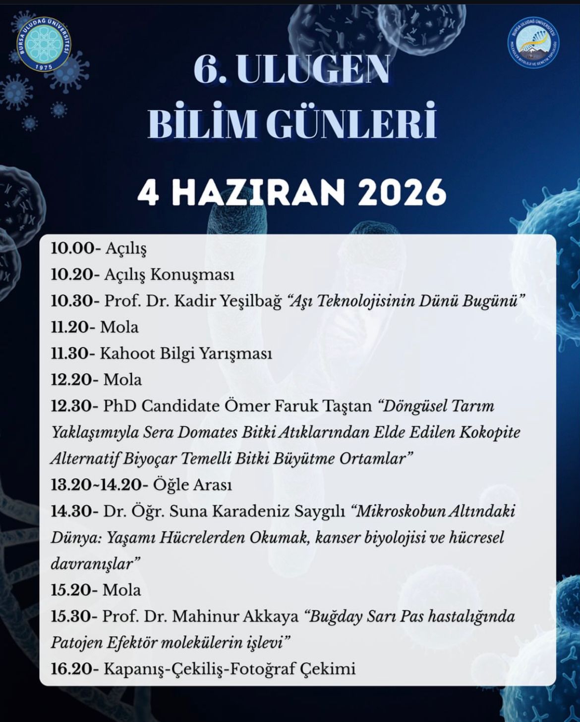 Etkinlik (Moleküler Biyoloji ve Genetik Bölümü)