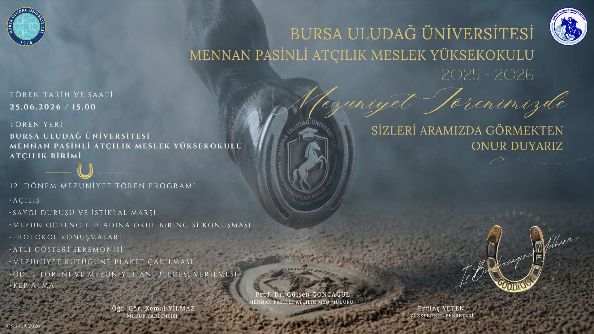 BURSA ULUDAĞ ÜNİVERSİTESİ MENNAN PASİNLİ ATÇILIK MESLEK YÜKSEKOKULU ATÇILIK BİRİMİ