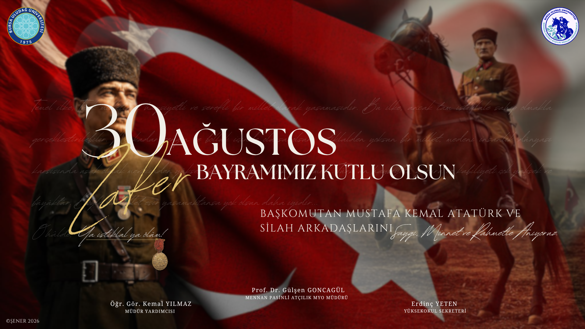 30 AĞUSTOS ZAFER BAYRAMIMIZ KUTLU OLSUN.