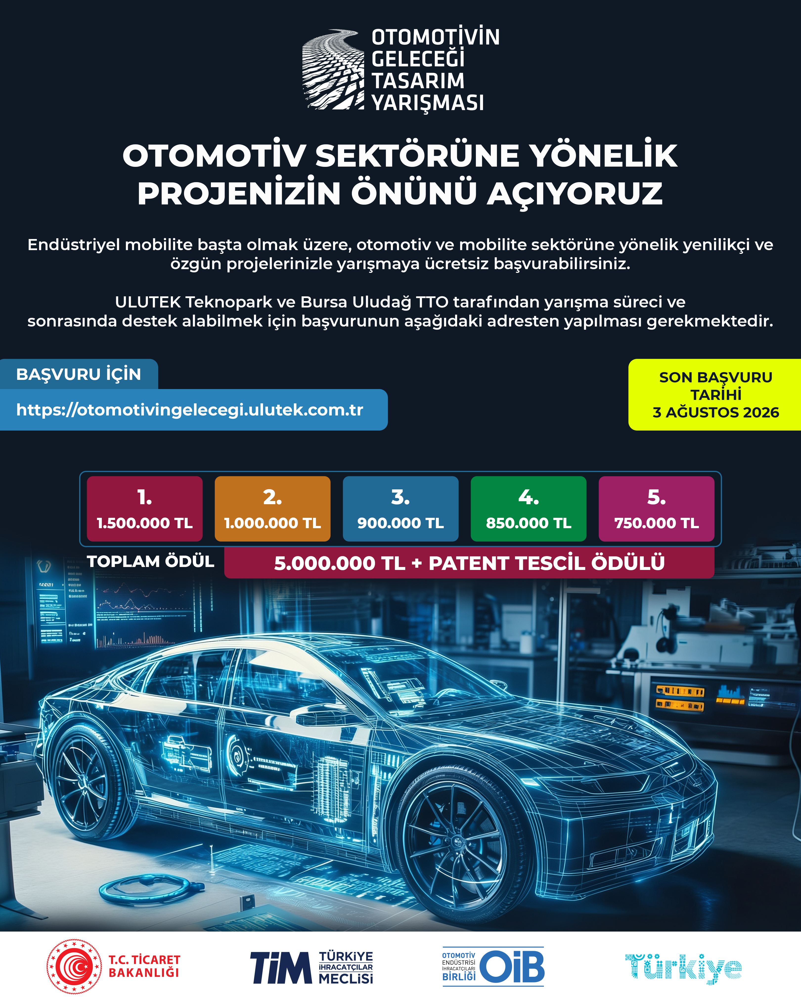 Otomotivin Geleceği Tasarım Yarışması için son başvuru tarihi: 3 Ağustos 2026