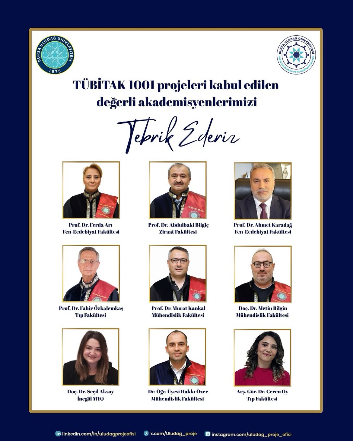 Üniversitemizden TÜBİTAK 1001 Başarısı (2026-1)