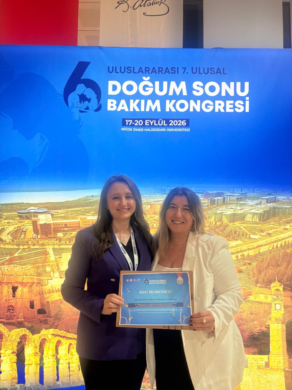 Öğr.Gör.Meryem ÜNÜLÜ hocamızın Sözlü Bildiri Başarısı