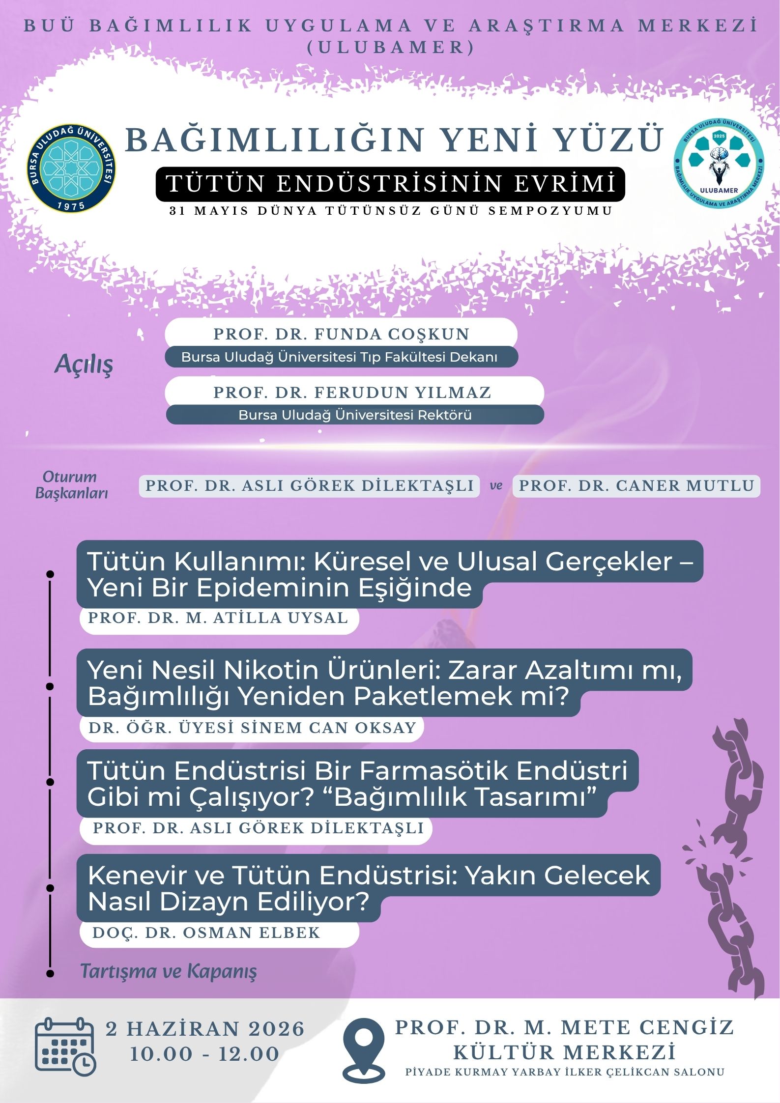 31 Mayıs Dünya Tütünsüz Günü Sempozyumu