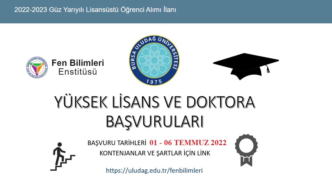  2022-2023 LİSANSÜSTÜ SINAV BAŞVURULARI 