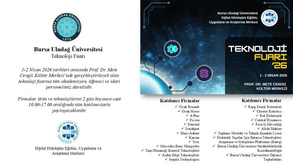 Bursa Uludağ Üniversitesi Teknoloji Fuarı