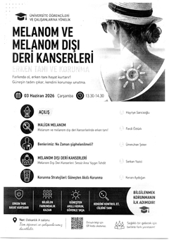 Melanom ve Melanom Dışı Deri Kanserleri Erken Tanı ve Koruma' Konulu Bilgilendirme Toplantı