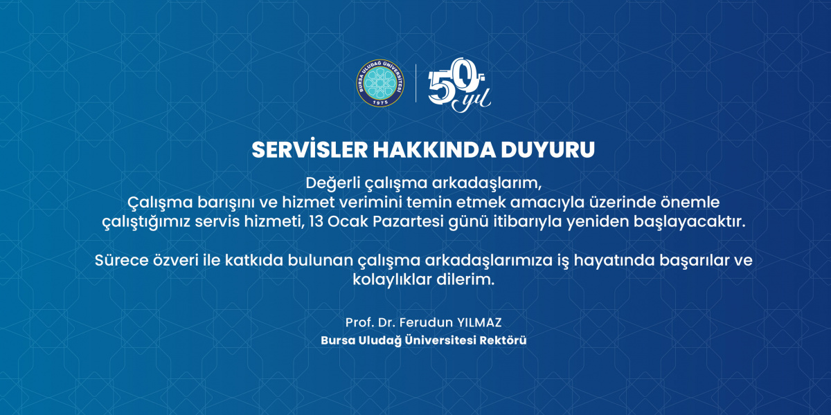 Servis Hizmeti Hakkında Duyuru