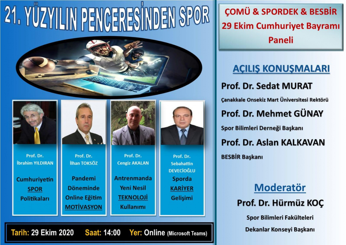  ÇOMÜ & SPORDEK & BESBİR 29 Ekim Cumhuriyet Bayramı Paneli 
