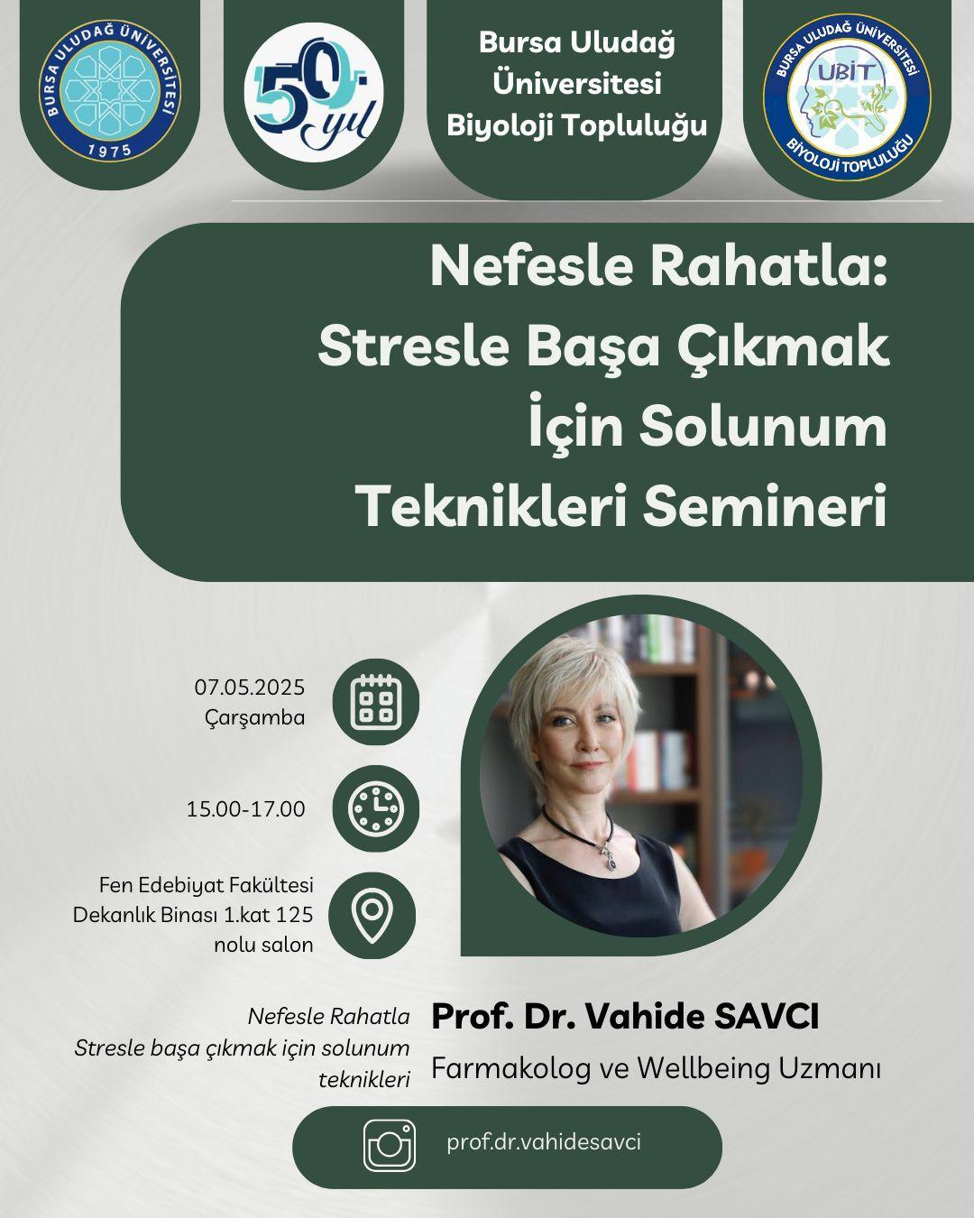 Prof. Dr. Vahide Savcı (Farmakolog ve Wellbeing Uzmanı)