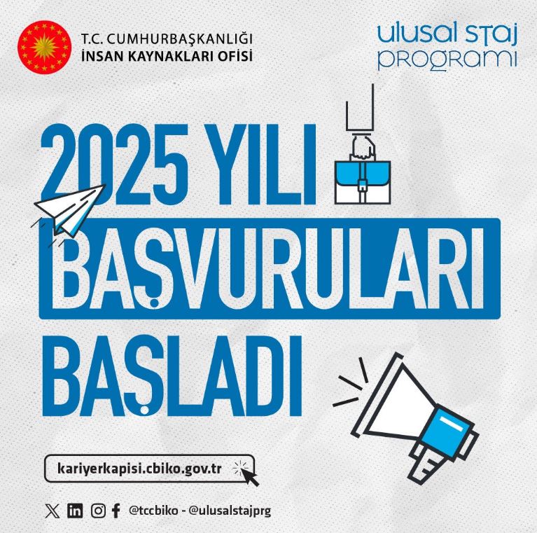 Ulusal Staj Programı 2025 Yılı Başvuruları Başladı