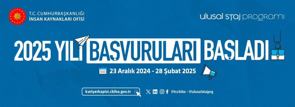 Ulusal Staj Programı 2025 Yılı Başvuruları Başladı!