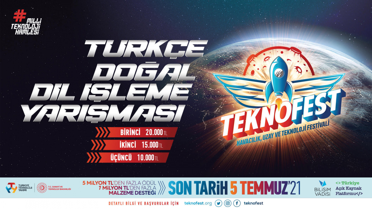  TEKNOFEST Çevrim İçi Türkçe Doğal Dil İşleme Yarışması 
