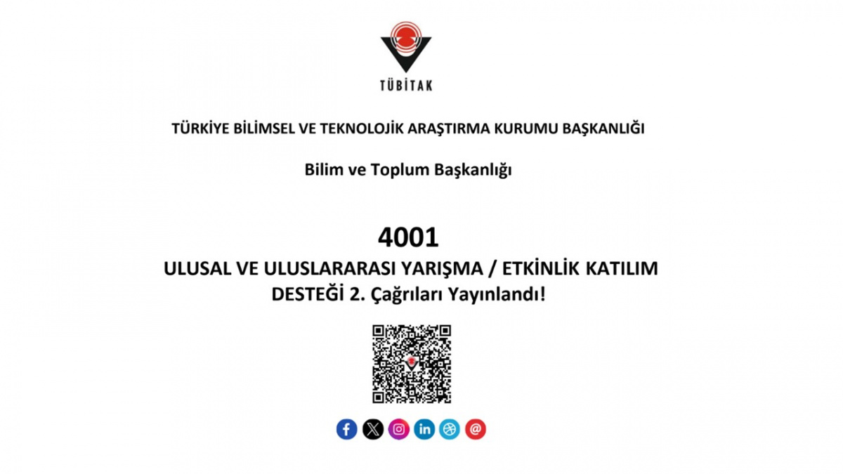 4001 Ulusal ve Uluslararası Yarışma/Etkinlik Katılım Desteği 2. Çağrısı