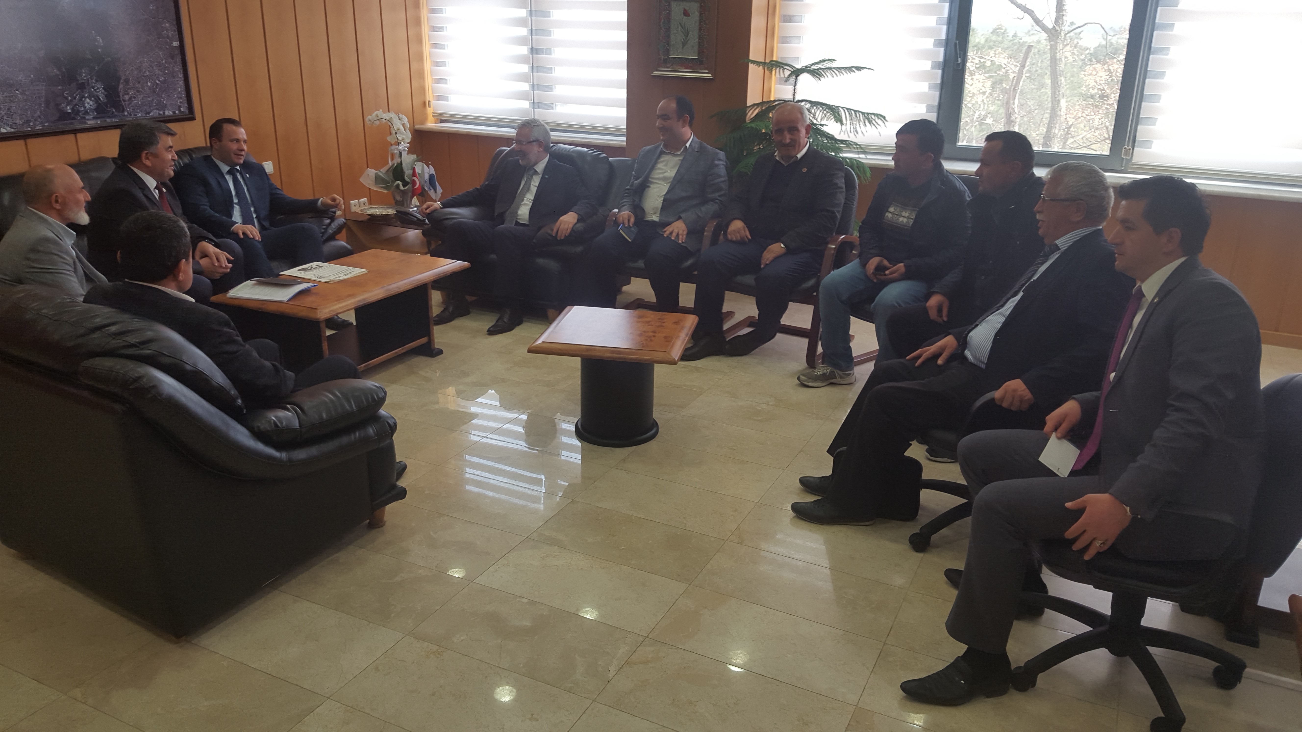  Committee of Buyukorhan visited Rector of Uludag University Professor Doctor Yusuf Ulcay 
