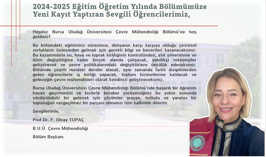 2024-2025 Eğitim Öğretim Yılı Yeni Kayıt Yaptıran Öğrencilerimize Hoşgeldin Mesajı