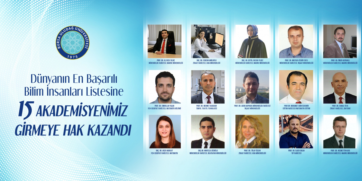 Prof. Dr. OUR PROFESSOR M. EMİN ÖZDEMİR IS ON THE LIST OF THE WORLD'S MOST SUCCESSFUL SCIENTISTS