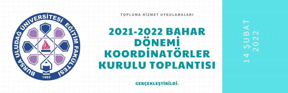2021-2022 Bahar Dönemi THU Koordinatörler Kurulu