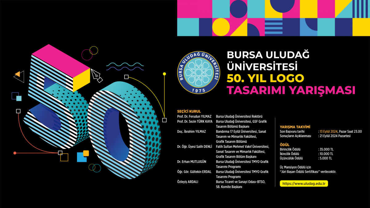  Bursa Uludağ Üniversitesi 50. Yıl Logo Tasarım Yarışması Düzenleniyor 