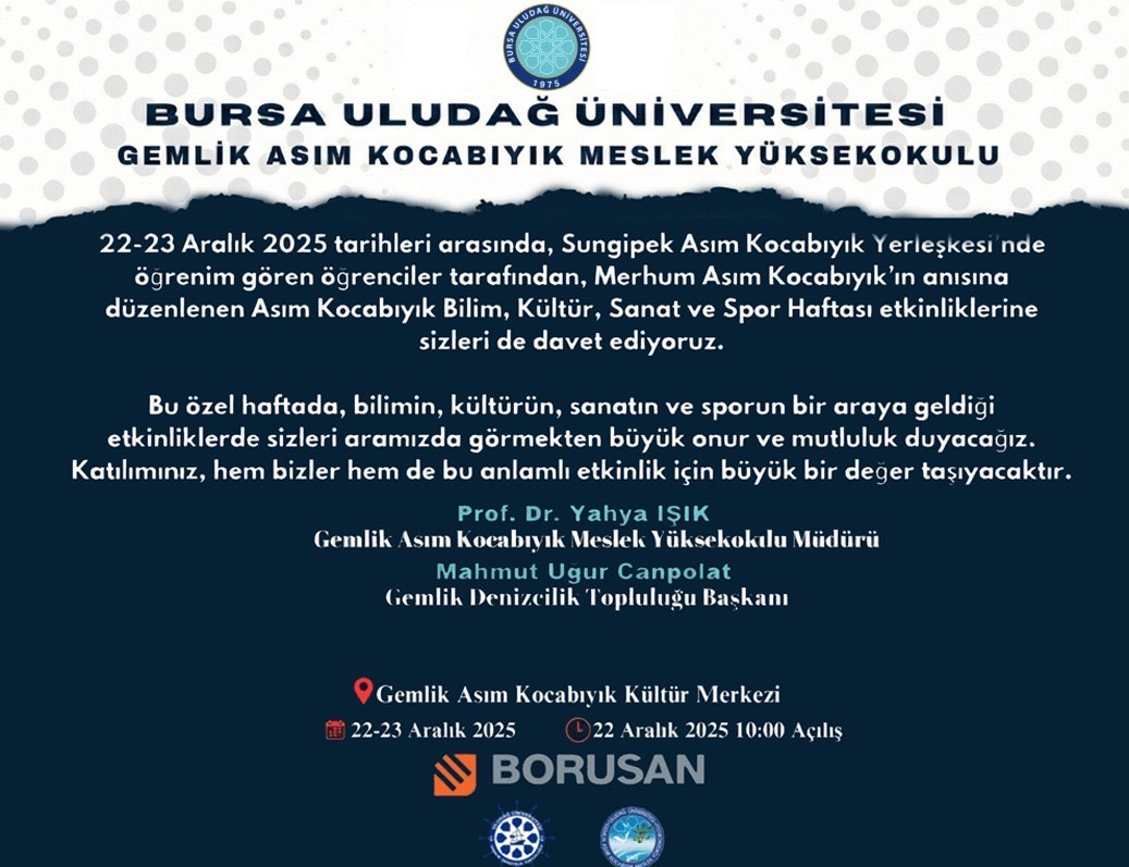 Asım Kocabıyık Bilim Kültür Sanat ve Spor Haftası Etkinliği