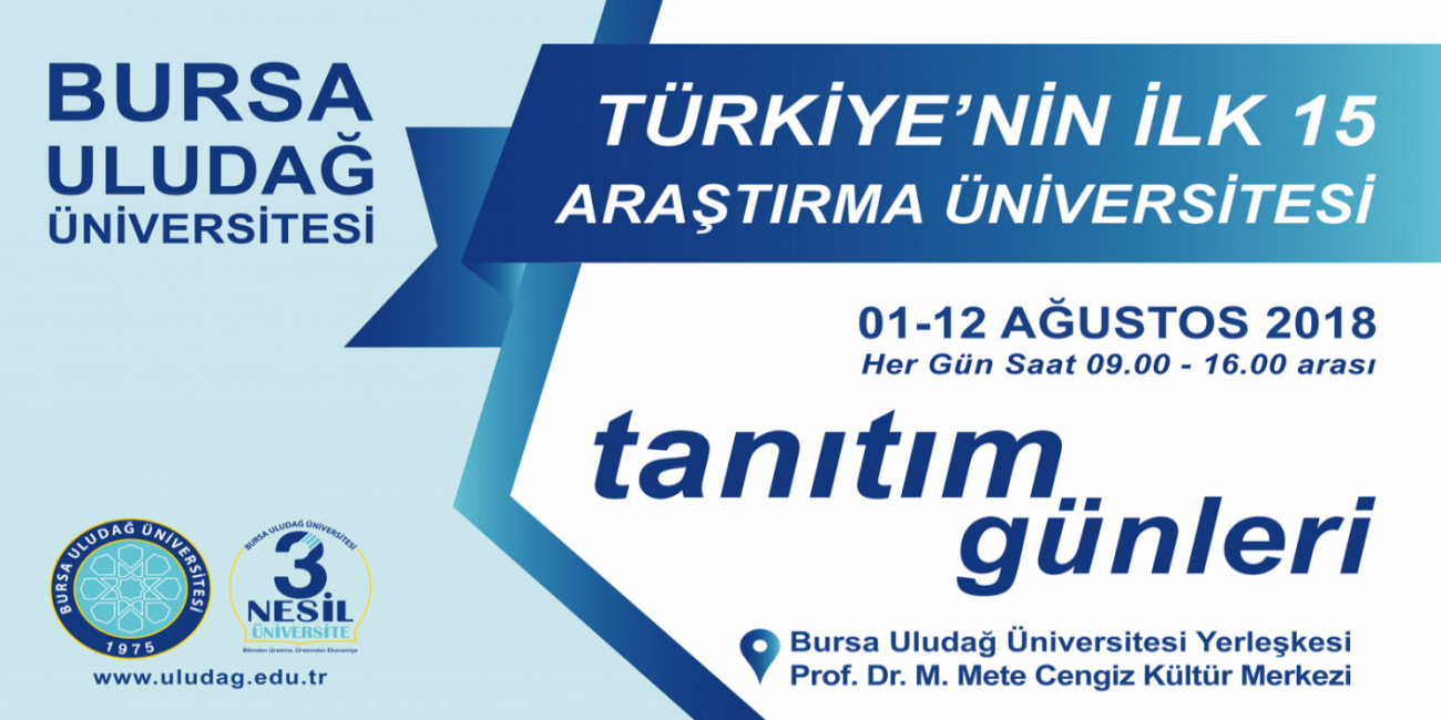  Bursa Uludağ Üniversitesi Tanıtım Günleri başlıyor 