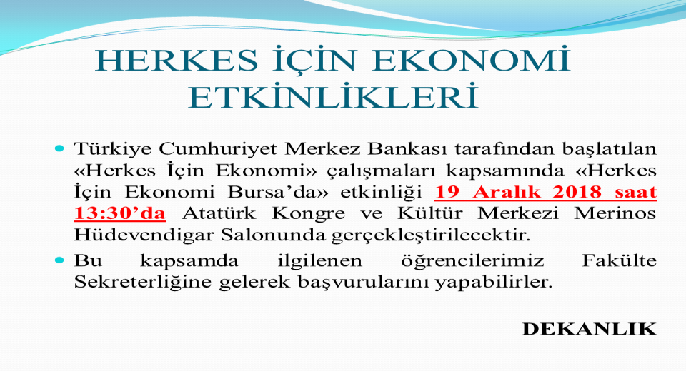  Herkes için Ekonomi Etkinliği Bursa'da... 