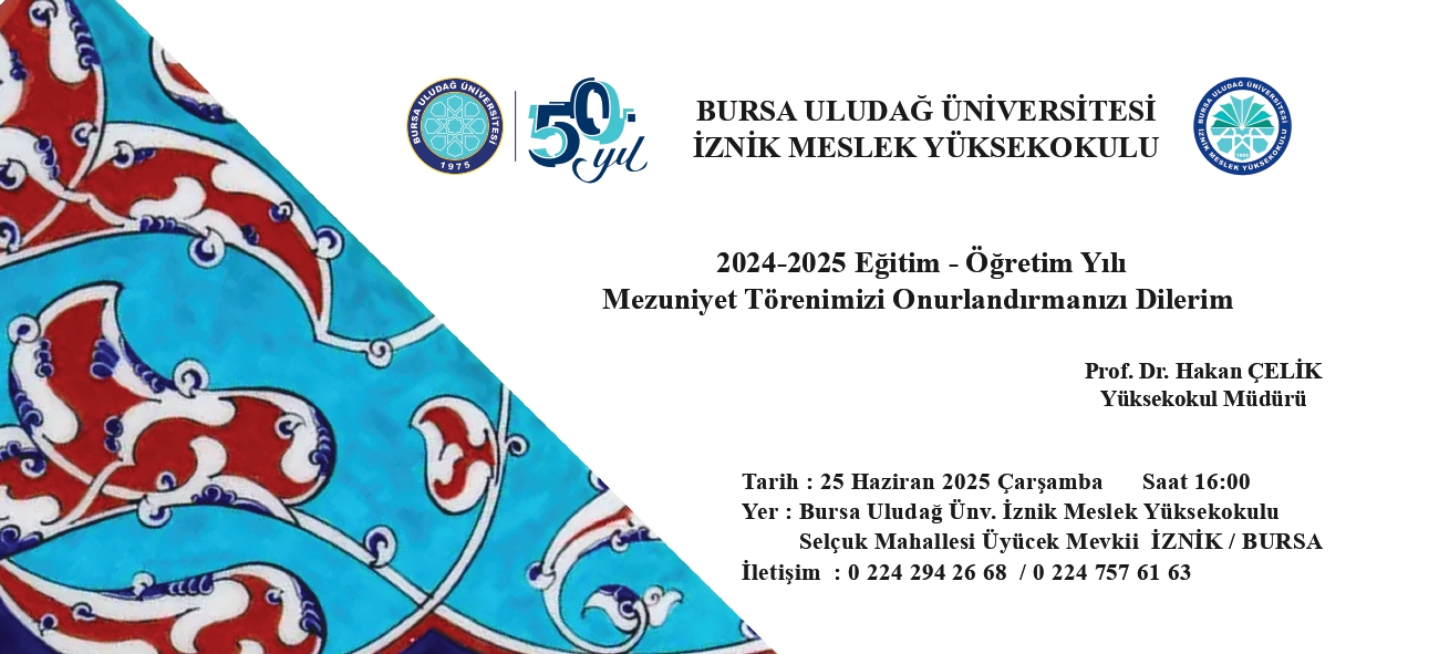 İZNİK MESLEK YÜKSEKOKULU MEZUNİYET TÖRENİ