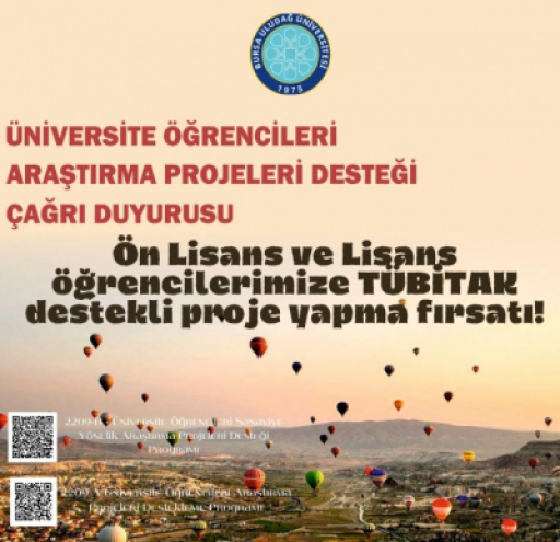   Üniversite Öğrencileri Araştırma Projeleri desteği Duyurusu (Tübitak) 