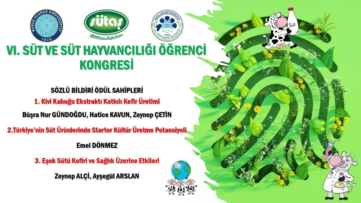  IV. Süt ve Süt Hayvancılığı Öğrenci Kongresi 