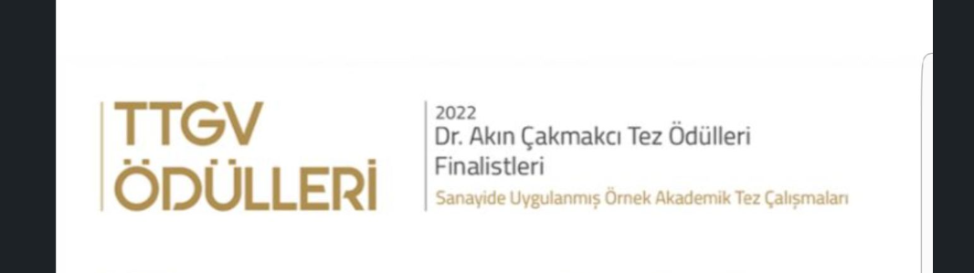 Prof.Dr. Cemal ÇAKIR'ın Doktorantı TTGV Dr. Akın ÇAKMAKÇI Tez Ödülüne Layık Görüldü