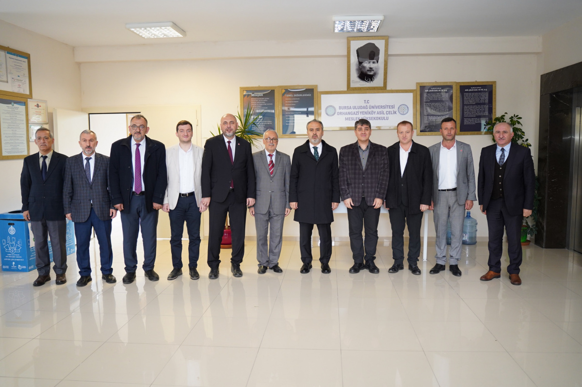  Bursa Büyükşehir Belediye Başkanı Sn. Alinur Aktaş'ın Orhangazi Yeniköy Asil Çelik Meslek Yüksekokuluna Ziyareti 