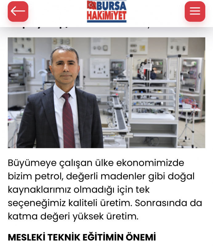  TEKNİK BİLİMLER MYO Müdürümüz Gençler Ara Eleman değil, Aranan Elaman olun! haberi 