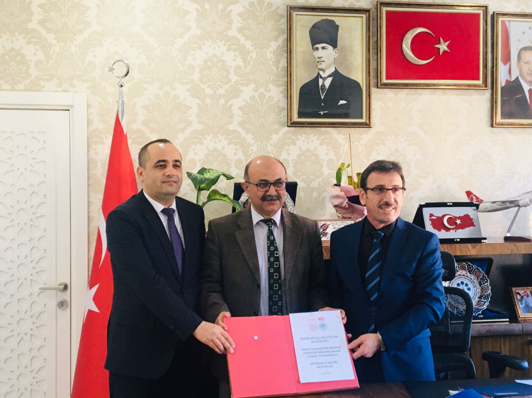  Yenişehir İlçe Milli Eğitim Müdürlüğü ve Yüksekokulumuz arasında Eğitimde İşbirliği Protokolü imzalandı 