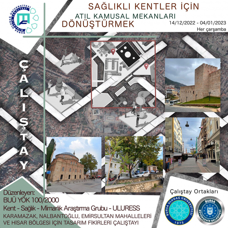  Çalıştay: Sağlıklı Kentler İçin Atıl Kamusal Mekanları Dönüştürmek 