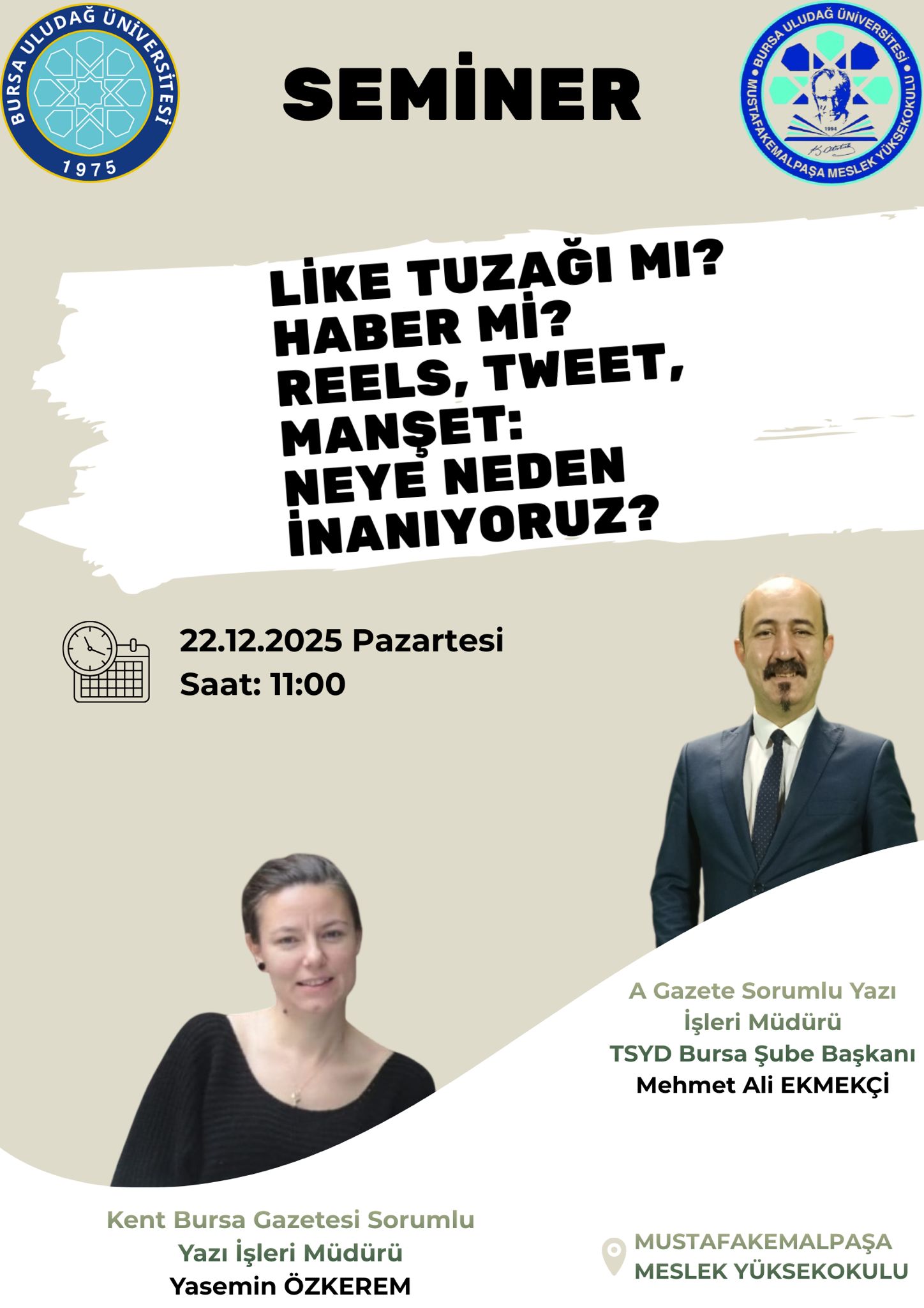 Seminere Tüm Öğencilerimiz Davetlidir.