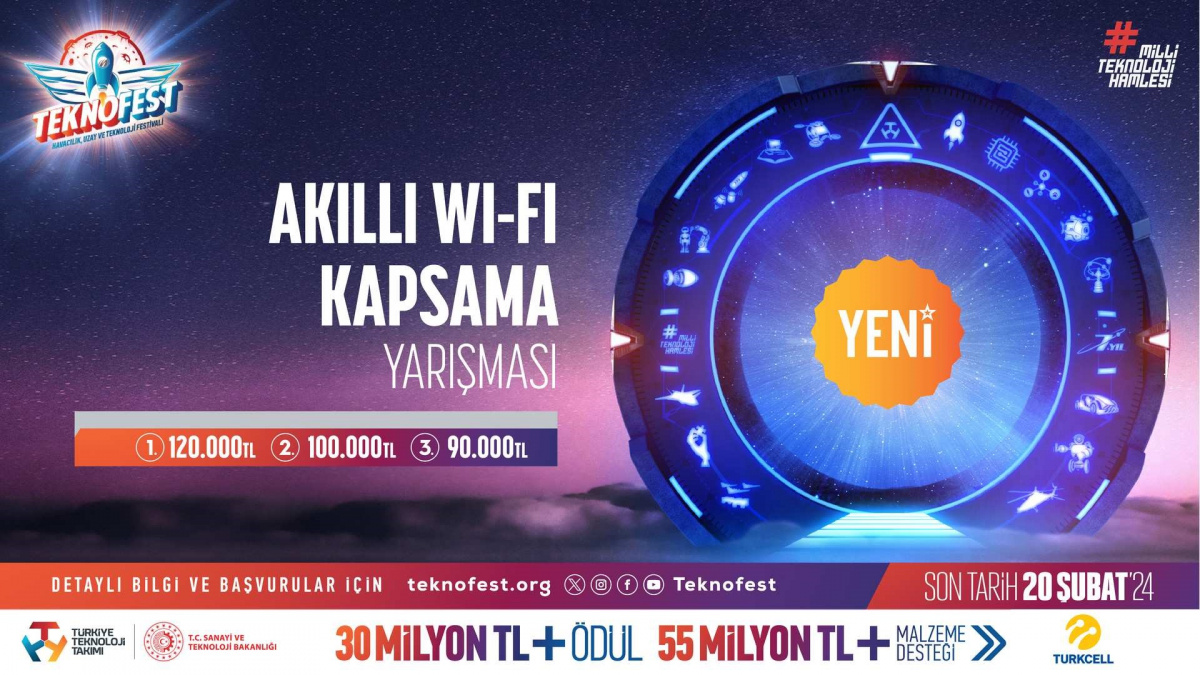 'TEKNOFEST 2024 Akıllı Wifi Kapsama Yarışması Birincilik Ödülü'