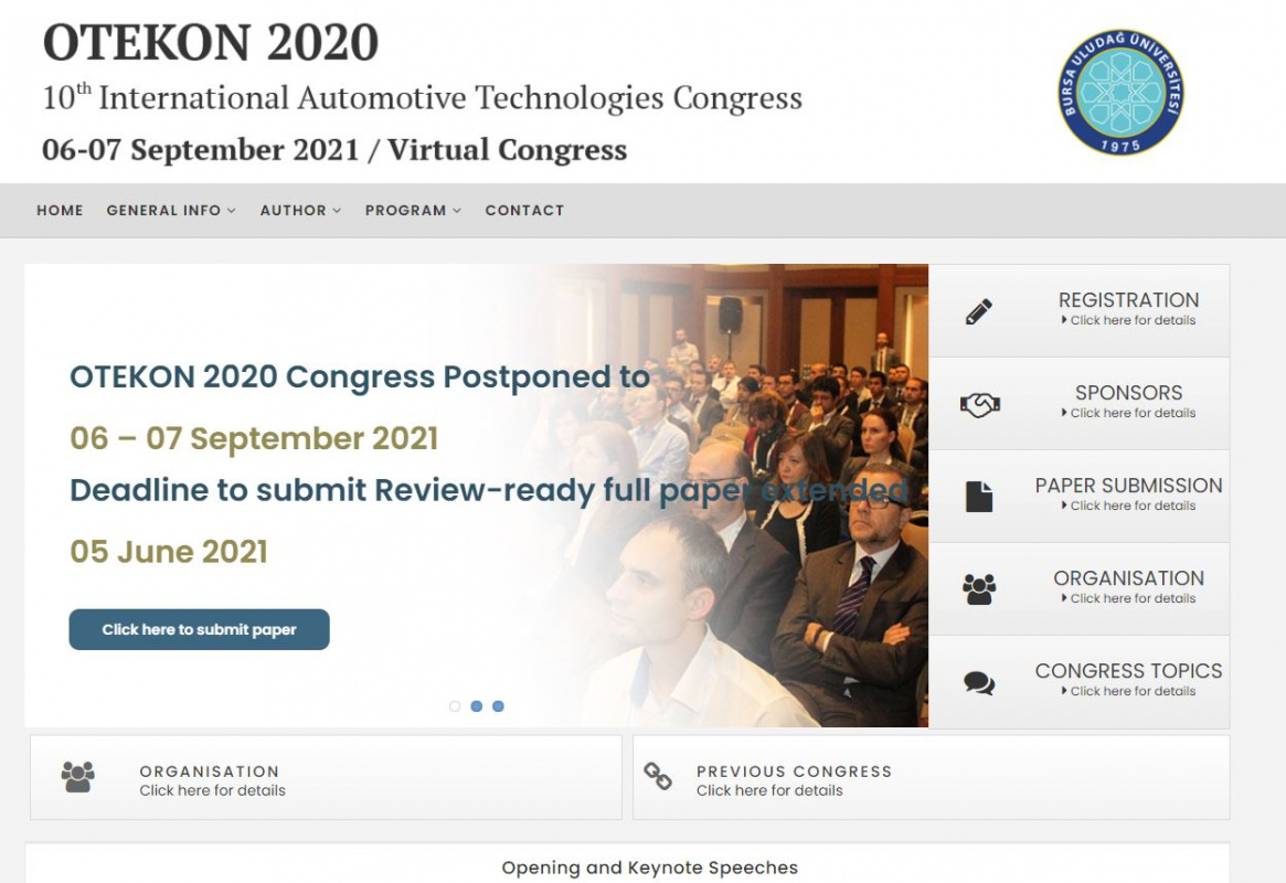 OTEKON 2020 Kongresi 06-07 Eylül 2021 de Bursa’ da yapılacaktır