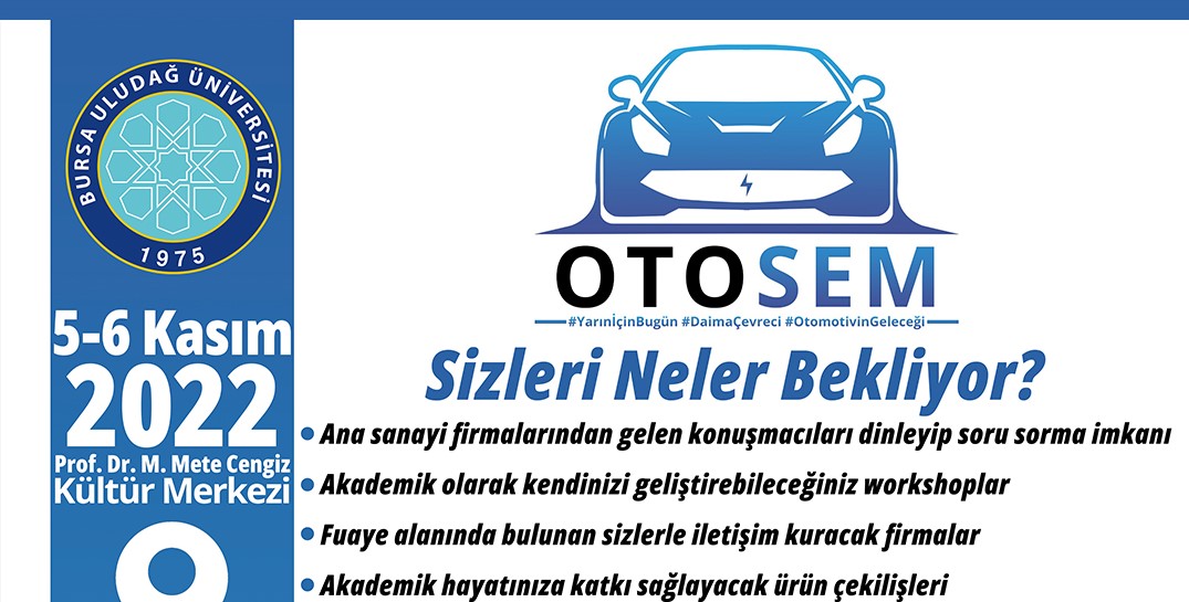  OTOSEM 5-6 Kasımda Prof.Dr.Mete Cengiz Kültür Merkezinde 