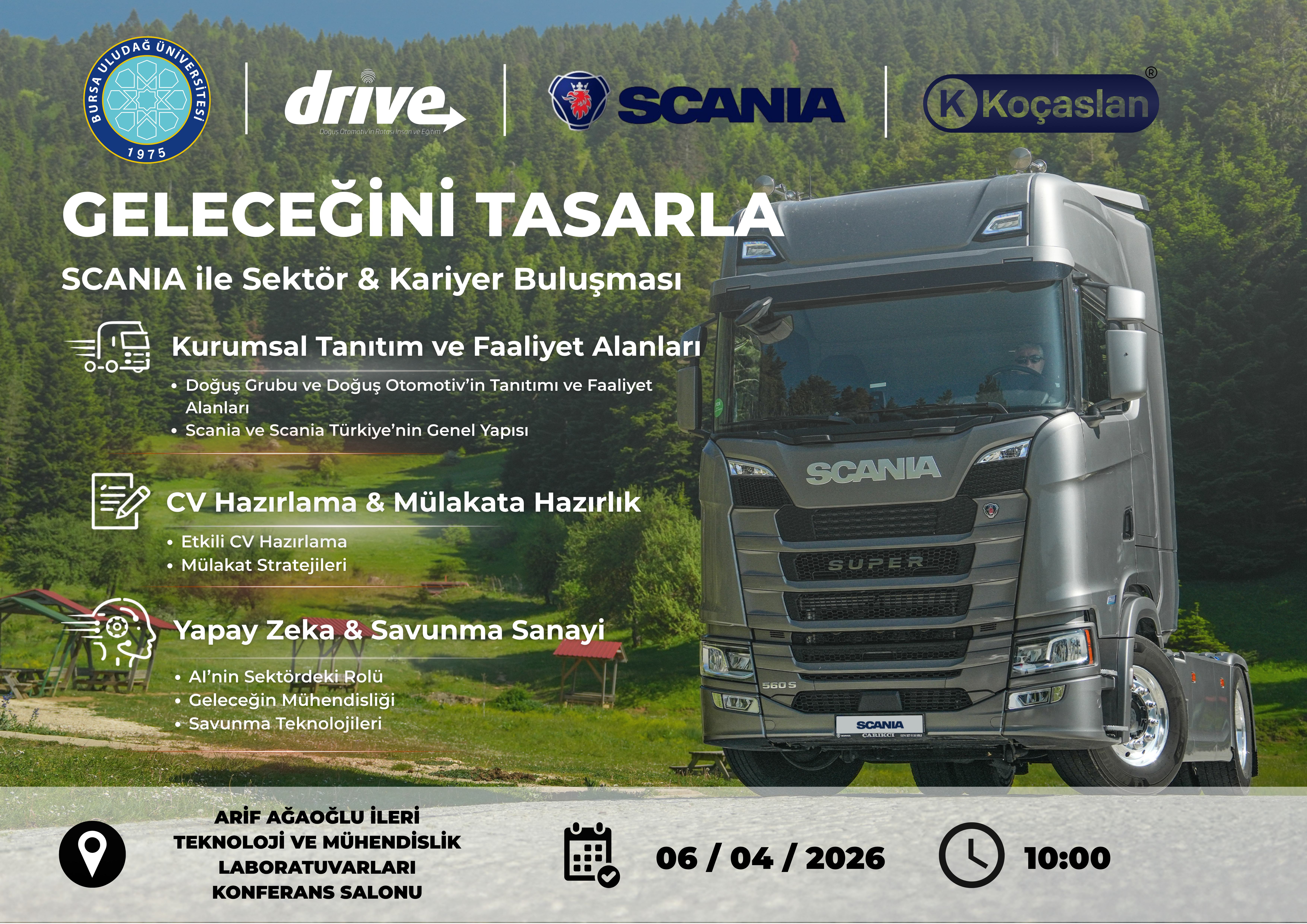 SCANIA ile Sektör ve Kariyer Buluşması etkinlik afişi