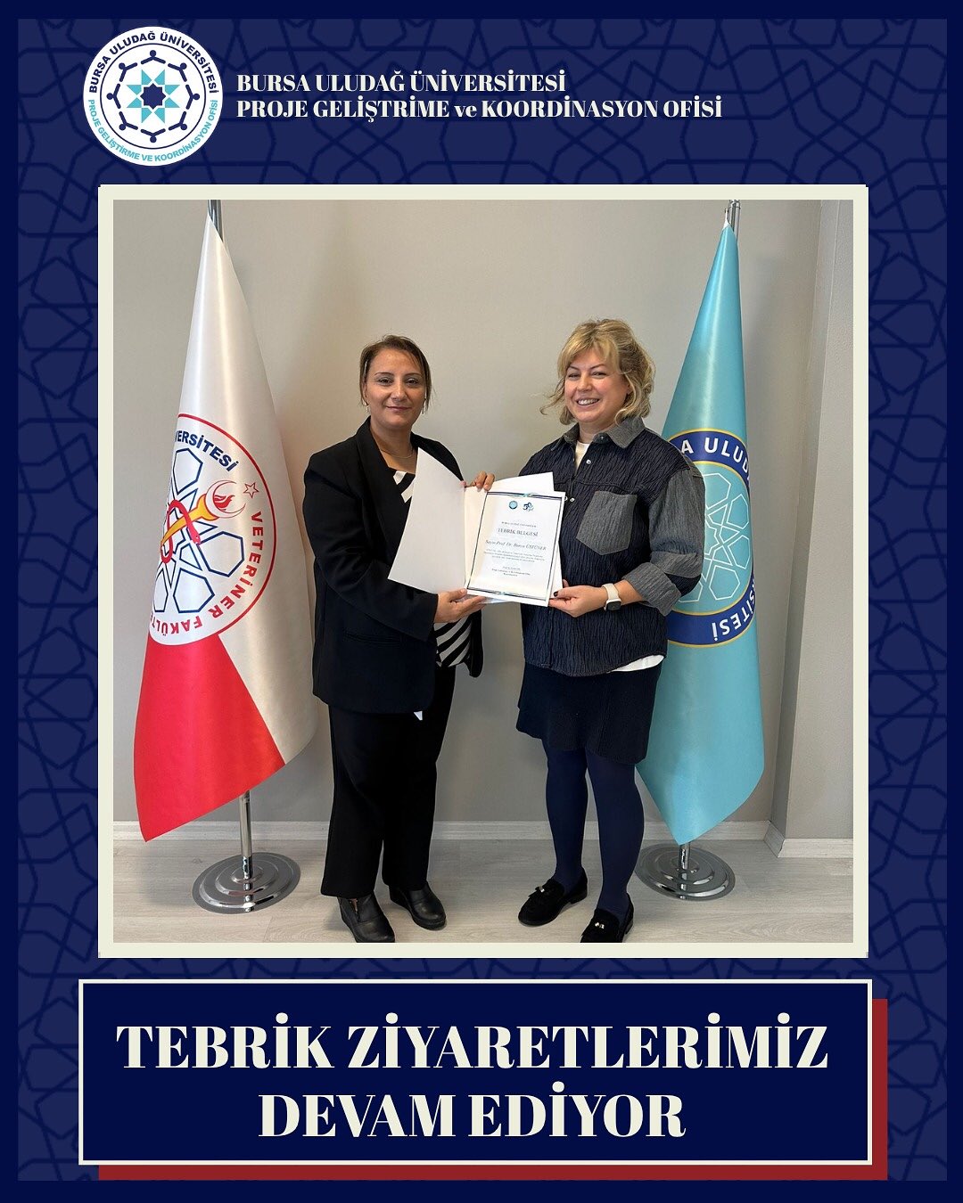 Tebrik Ziyareti (Prof. Dr. Burcu Üstüner)