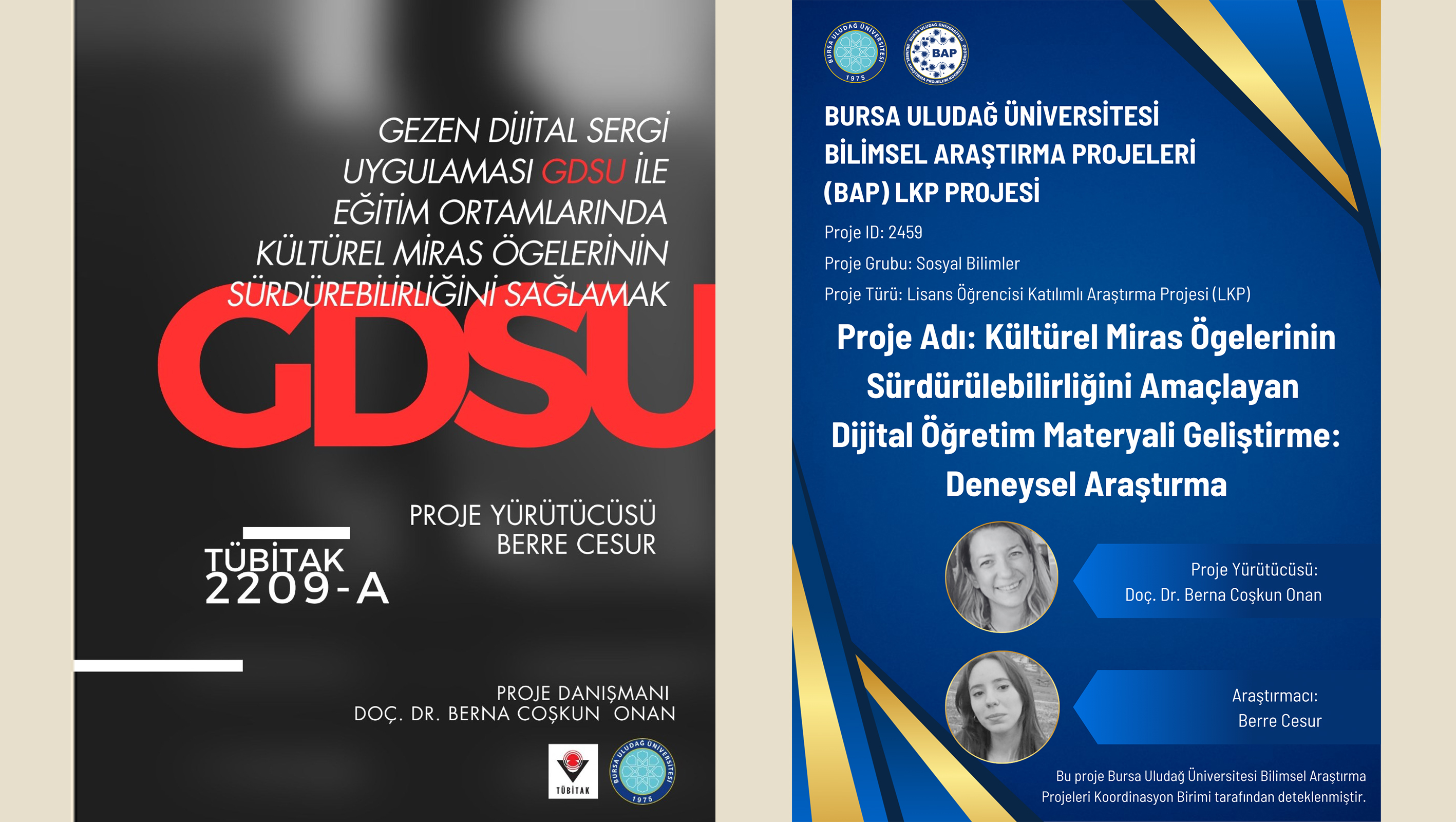 Bölümümüz öğrencisi Berre Cesur,  hocamız Doç. Dr. Berna Coşkun Onan danışmanlığında yürüttüğü projelerle hem TÜBİTAK 2209-A hem de BAP-Lisans Kapsamındaki Proje (LKP) desteğini almaya hak kazanmıştır.