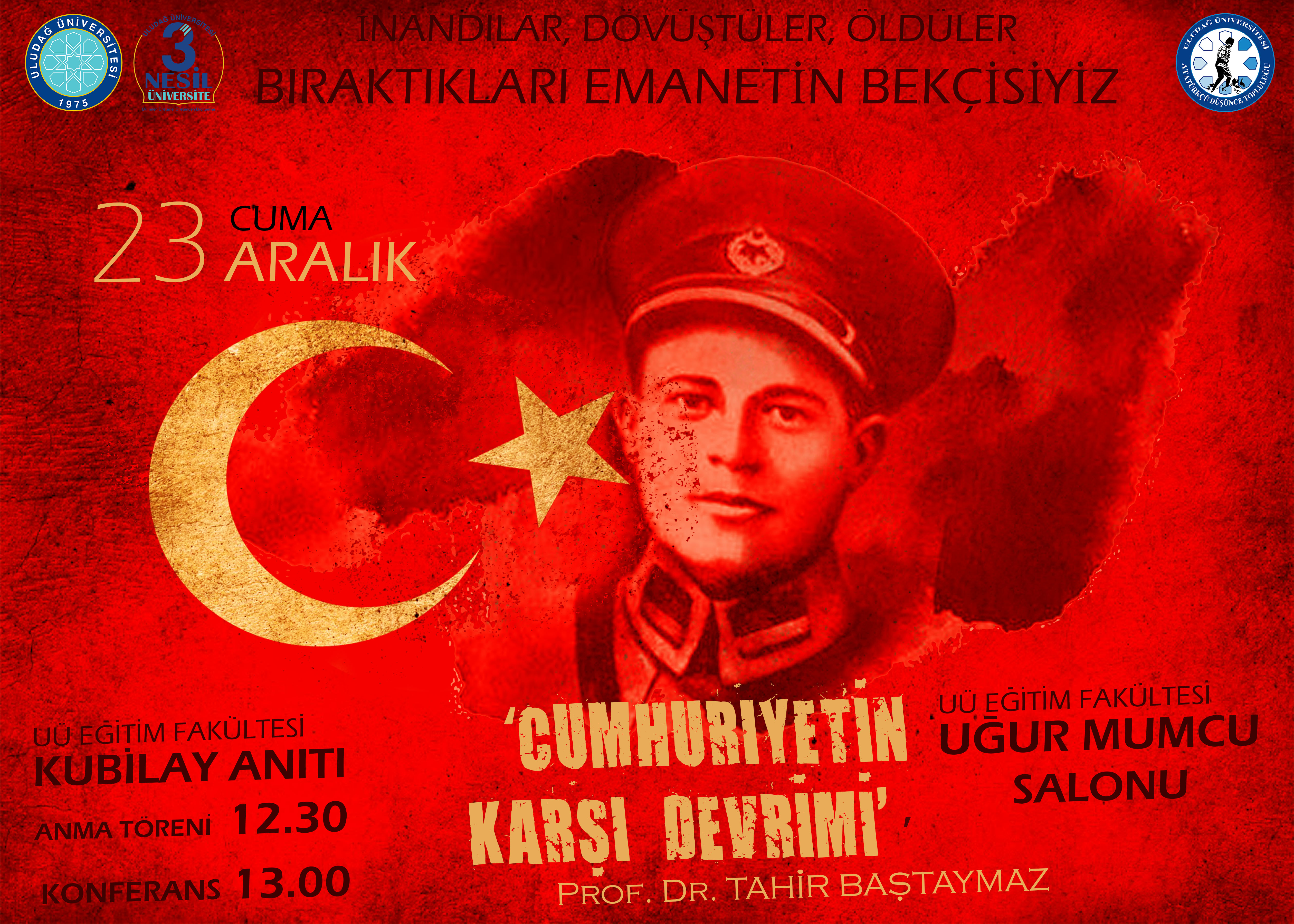  Atatürkçü Düşünce Topluluğu'nun 23 Aralık Mustafa Fehmi Kubilay Ve Devrim Şehitlerini Anma Etkinliği 
