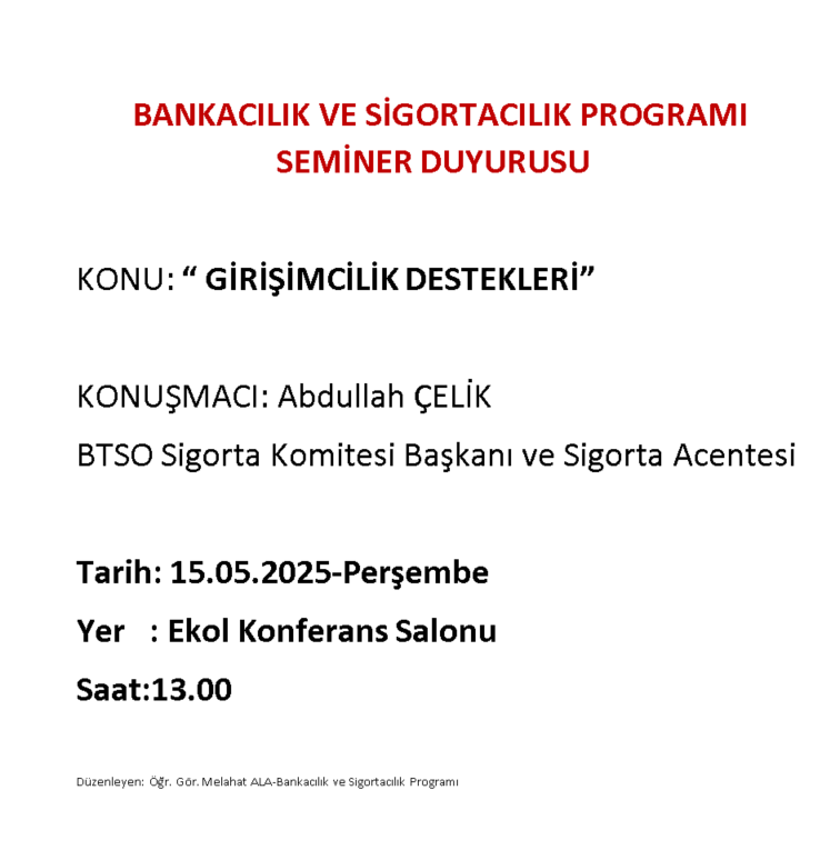 GİRİŞİMCİLİK DESTEKLERİ