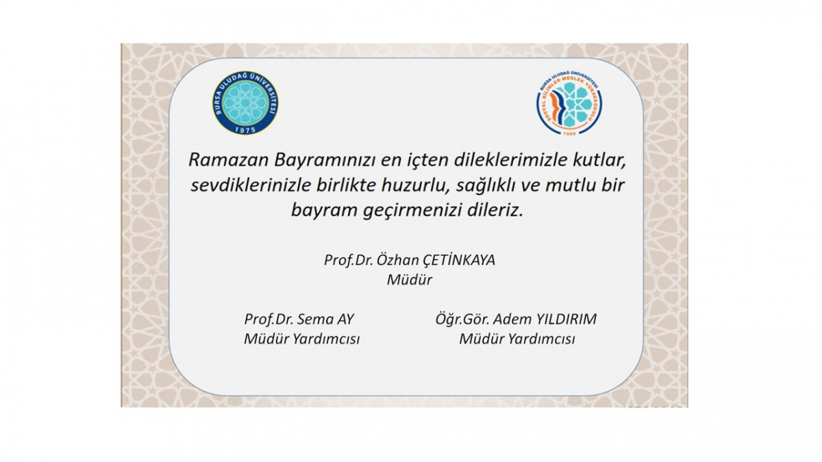 Ramazan Bayramınız Kutlu Olsun