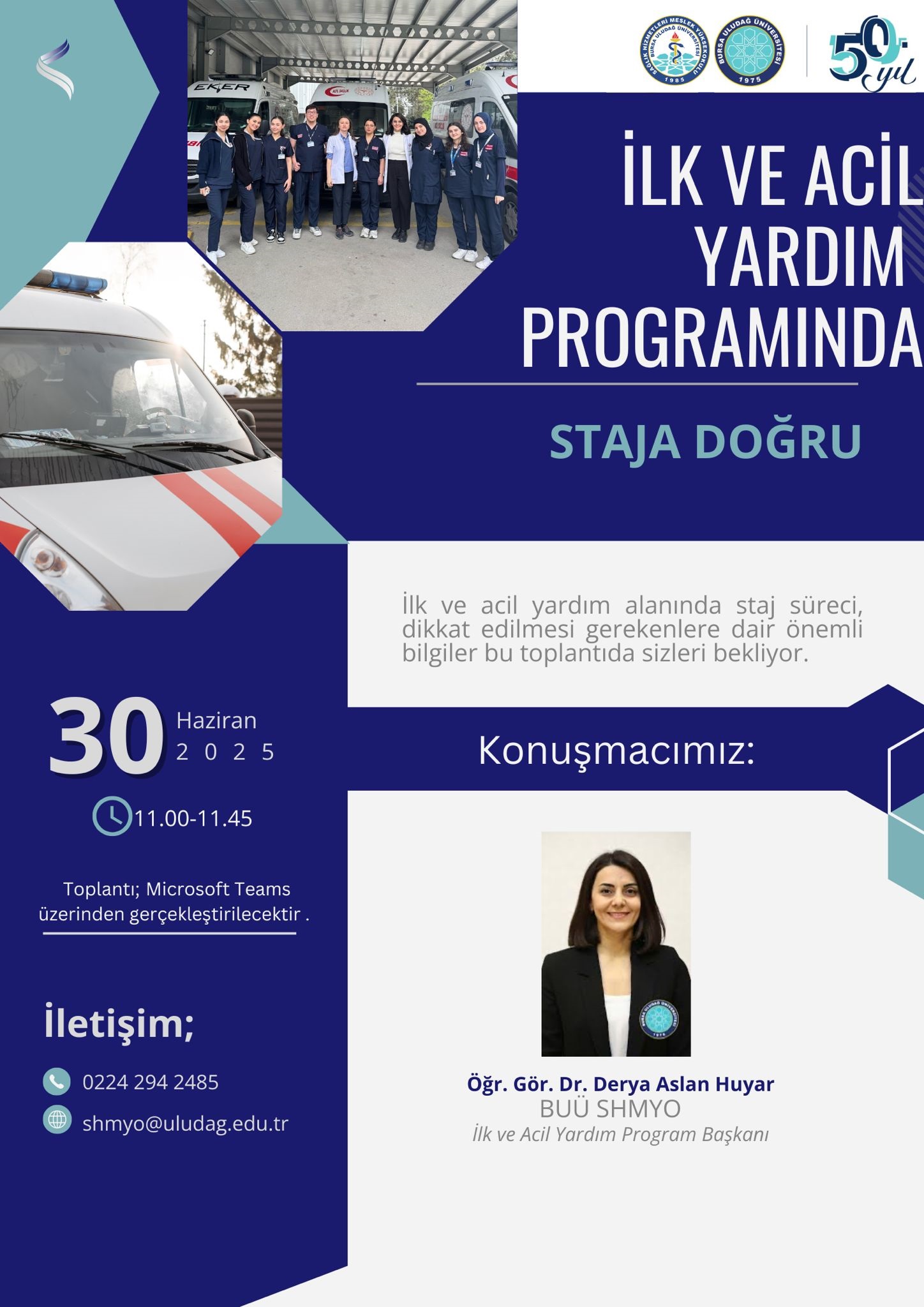 İAY Programı Staj İşlemleri Bilgilendirmesi