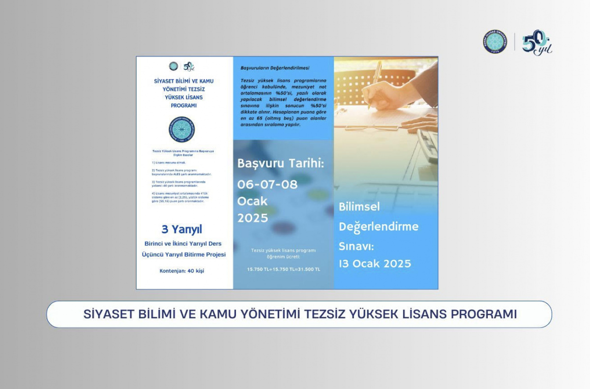 SİYASET BİLİMİ VE KAMU YÖNETİMİ TEZSİZ YÜKSEK LİSANS PROGRAMI