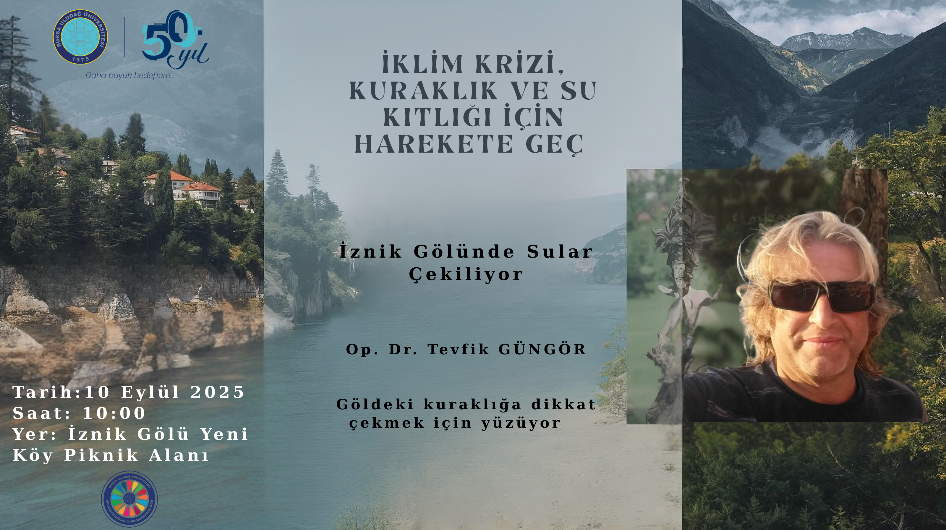 Op. Dr. Tevfik Güngör İznik Gölü İçin Yüzüyor