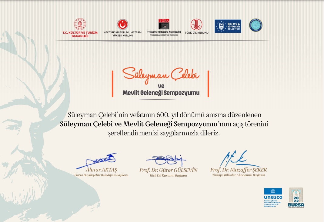 Süleyman Çelebi, Bursa'da sempozyum ile anılacak