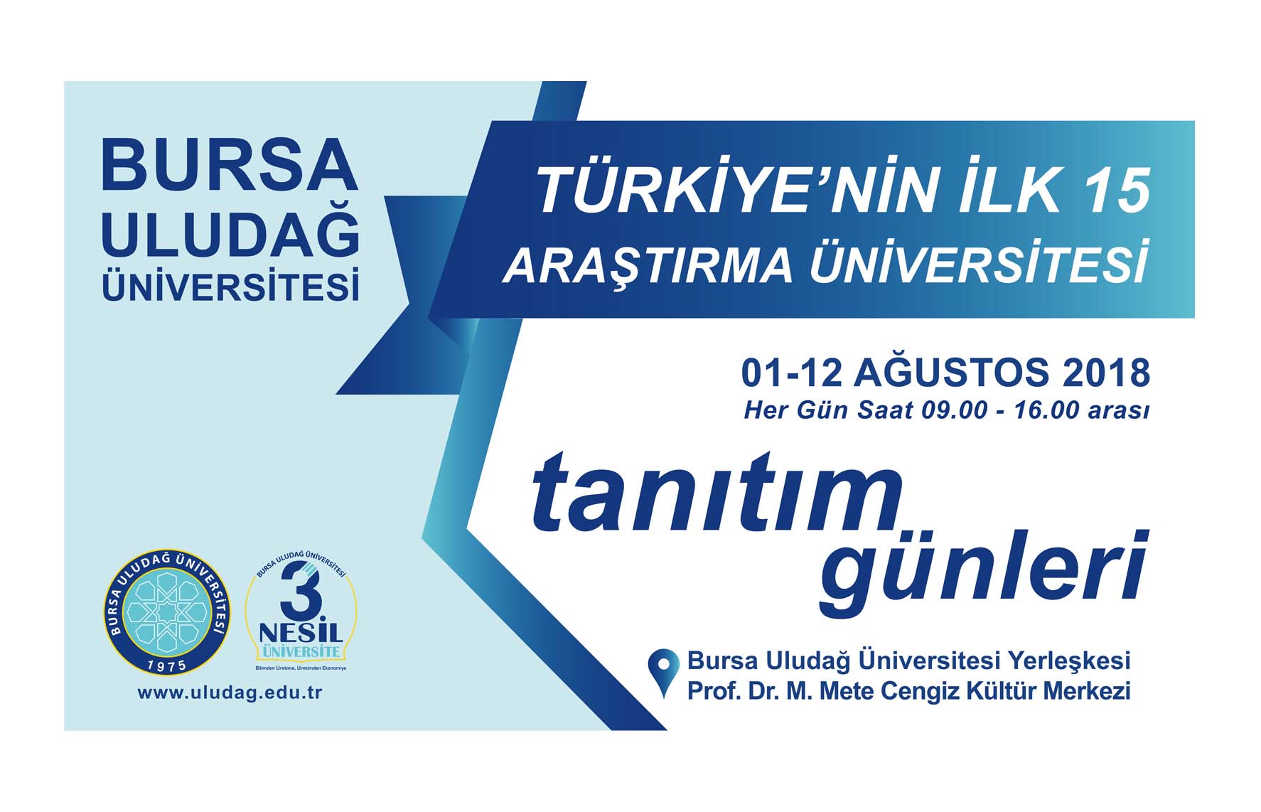  Bursa Uludağ Üniversitesi Tanıtım Günleri Başladı 